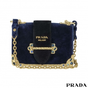 Prada Velvet Cahier Handbag
